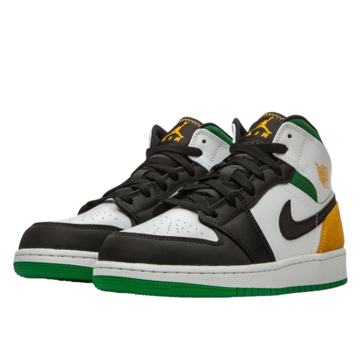 Chaussures  1 Mid Oakland Laser Orange Lucky Green 2/3
