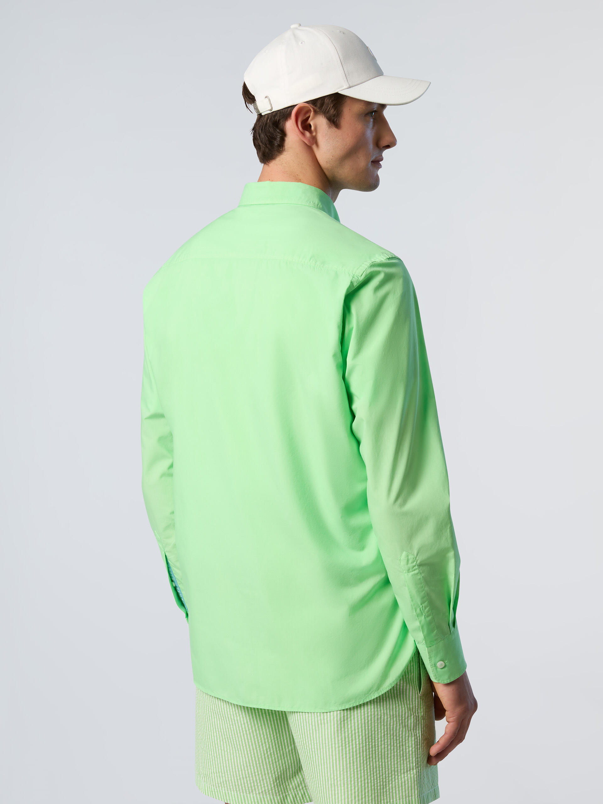 Camisa de popelina con botones corozo para hombre 2/3