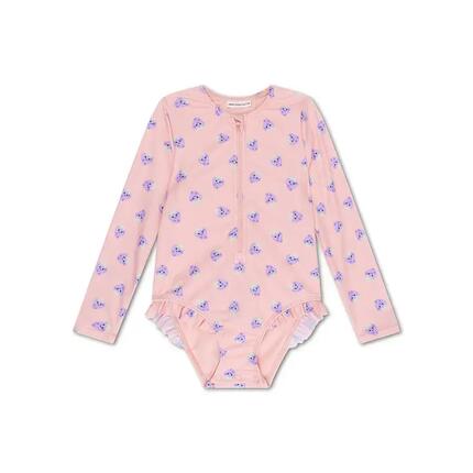 Swim Essentials Uv Maillot De Bain Filles Avec Manches - Rose/violet - Mûre