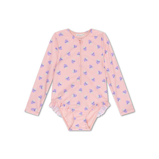 Swim Essentials Uv Maillot De Bain Filles Avec Manches - Rose/violet - Mûre