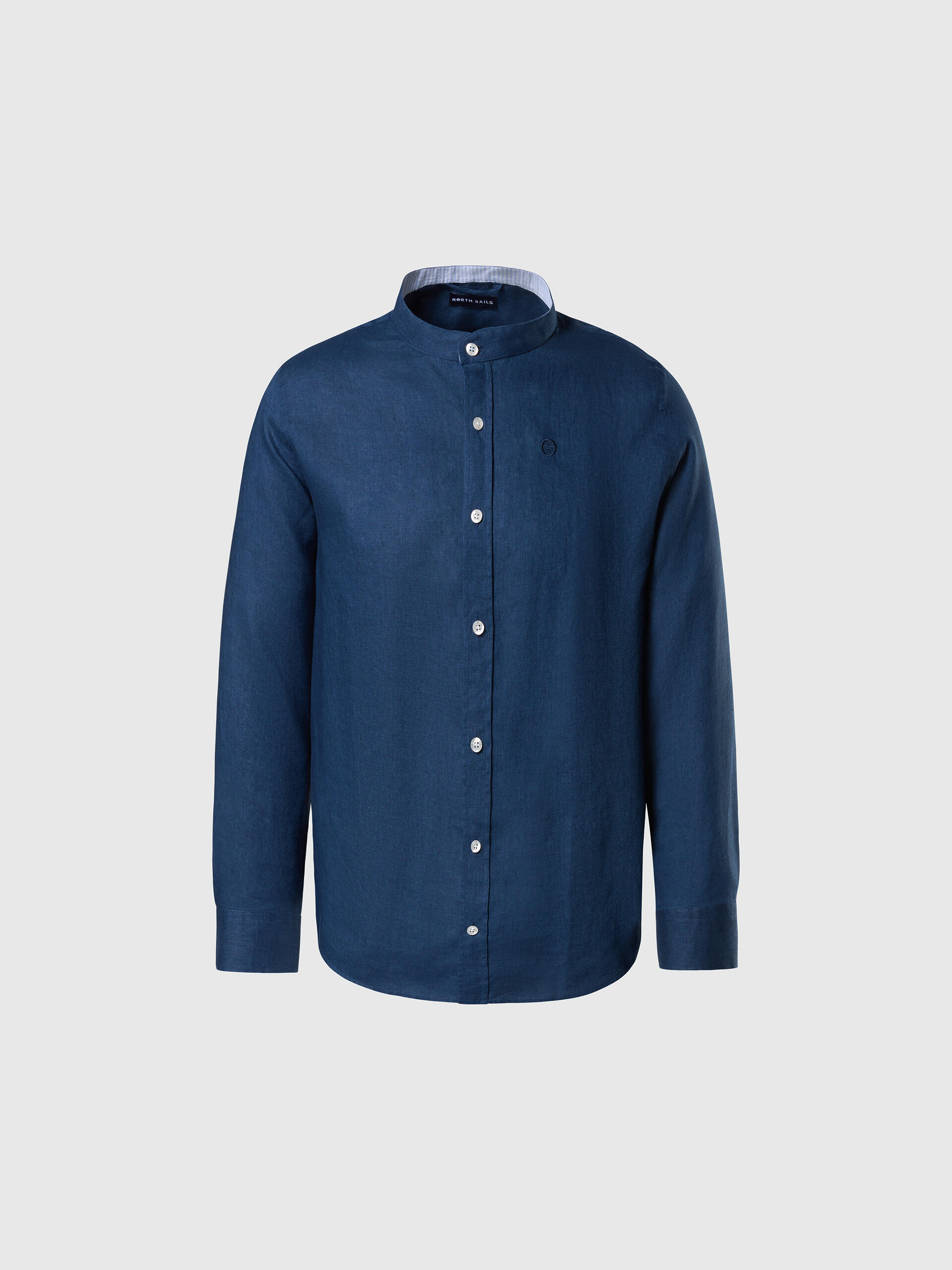Chemise Mandarin avec logo brodé pour homme 3/3