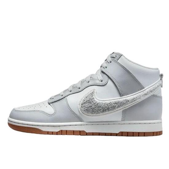 Zapatillas Dunk High Retro Chenille Swoosh White Grey