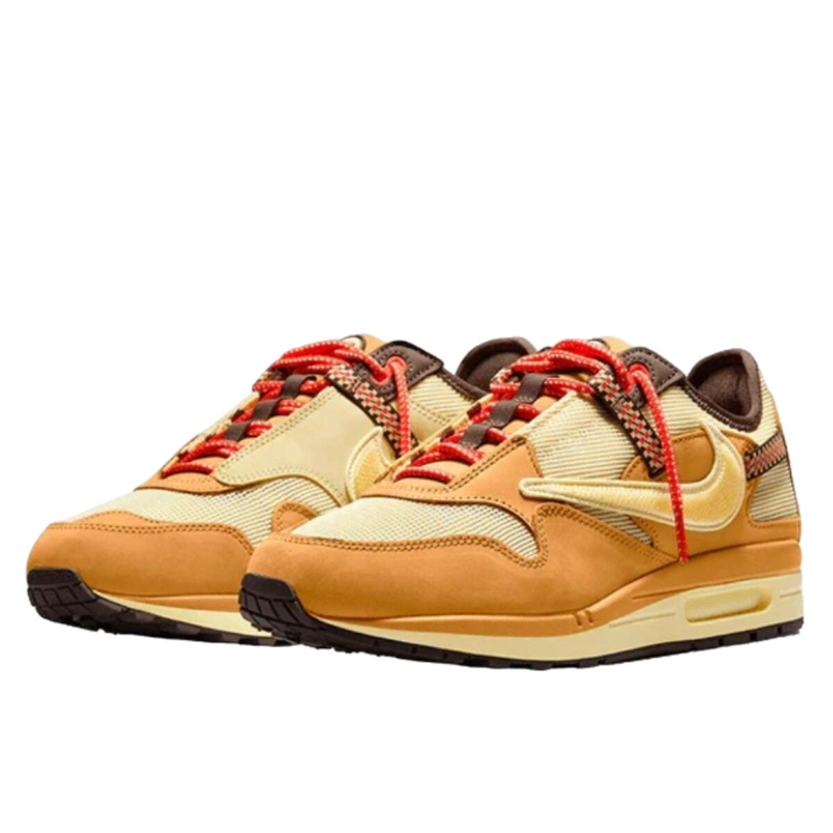 Chaussures  Air Max 1 Travis Scott Cactus Jack Wheat Lemon Drop 2/2