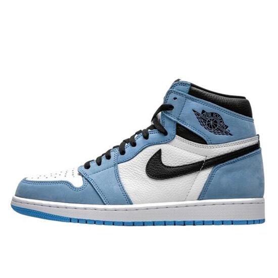 Scarpe 1 Retro High White University Blue Black