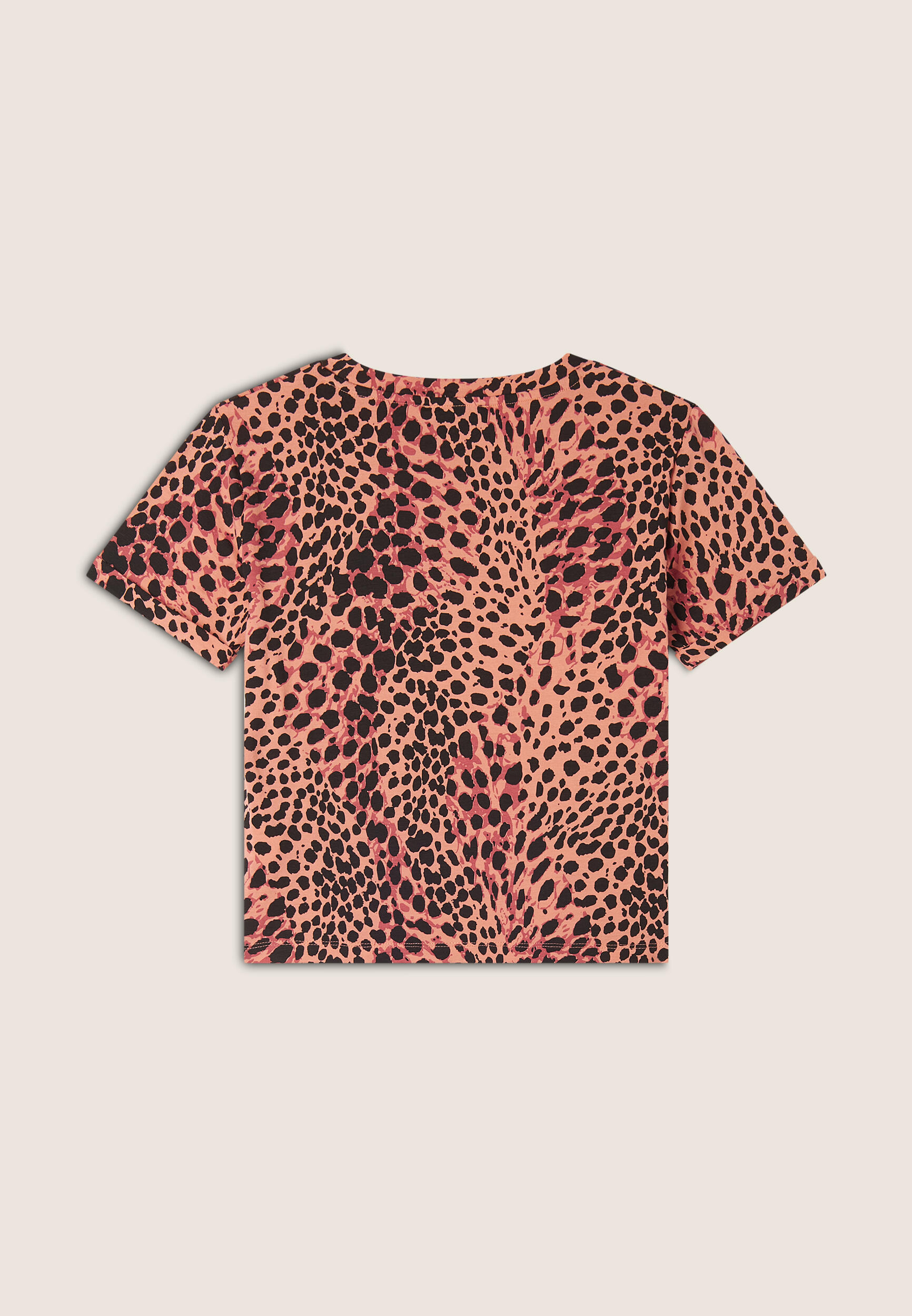 T-shirt regular fit in jersey animalier 2/3