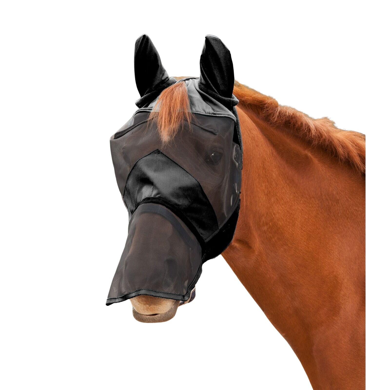 Waldhausen - Masque Anti-mouches Pour Cob Avec Protection Des Oreilles Et Du Chanfrein Waldha - Masque Anti Mouche - Noir - Cob - Decathlon