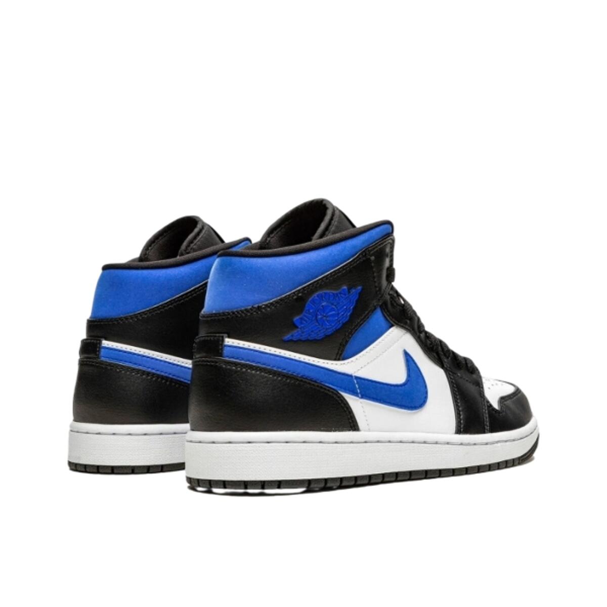 Zapatillas  1 Mid White Black Royal 3/4