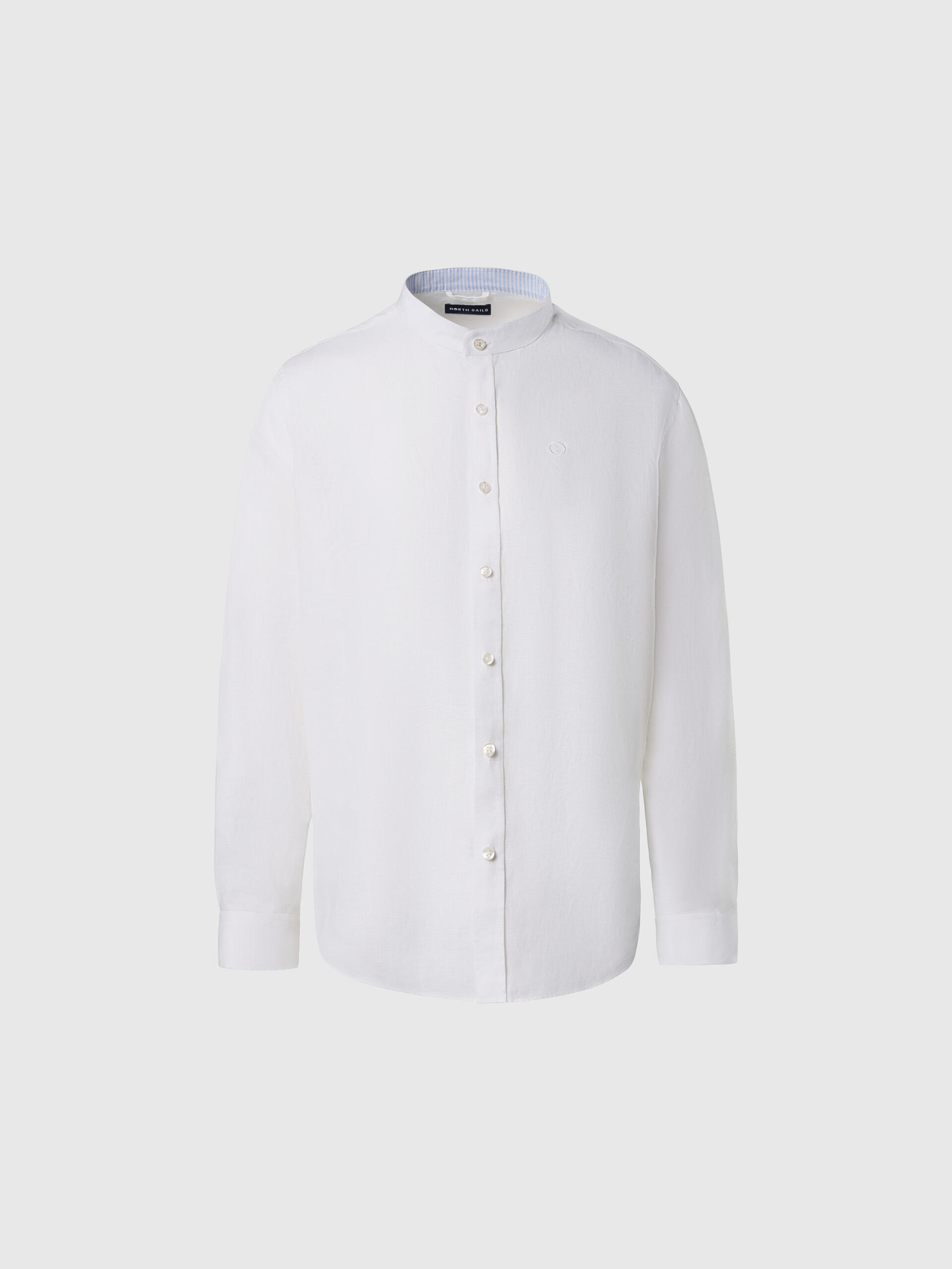 Camisa Mandarín con logo bordado para hombre 3/7