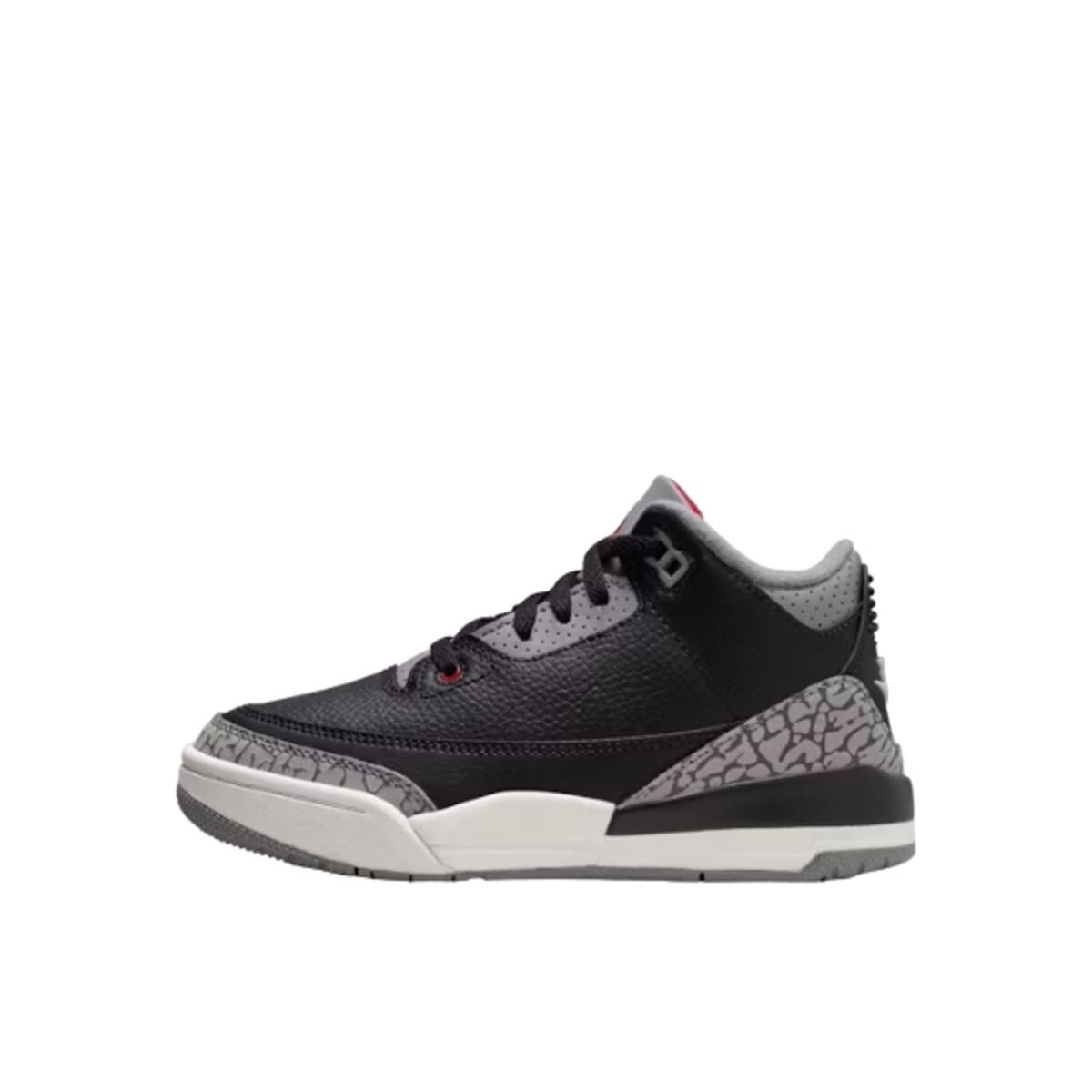 Tenis air 3 retro black cement (2024) enfant et bébé
