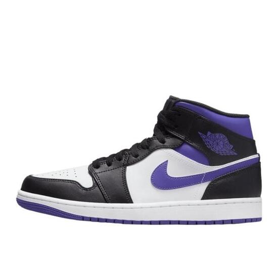 Scarpe 1 Mid White Black Purple