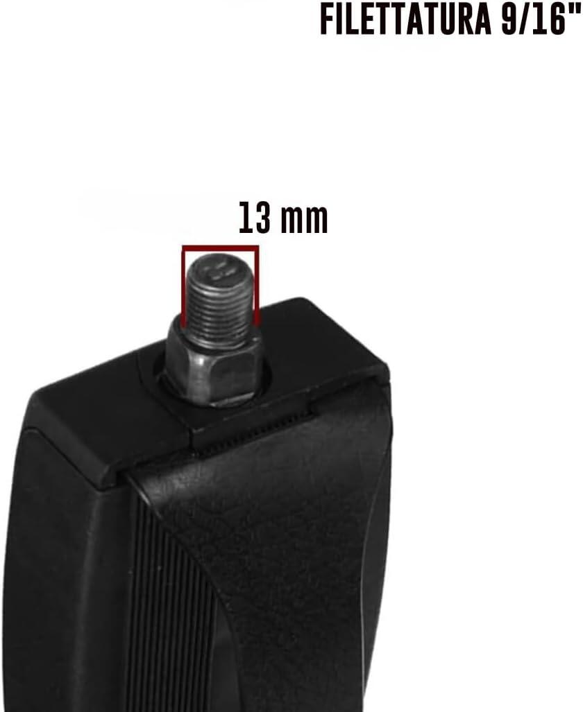 COPPIA PEDALI NERI 9/16" ANTISCIVOLO REGOLABILI  FF 3/3