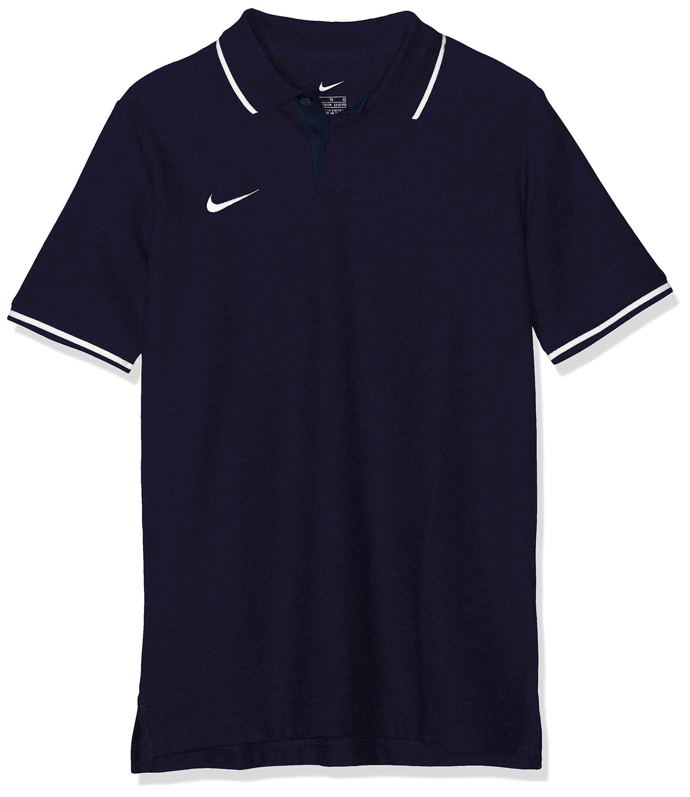 NIKE Nike Club19 Unisex-kinderpolo, Obsidian/Wit, XL