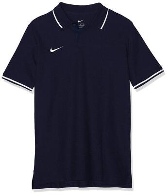 Nike club19 ss unisex kinder polo - obsidiaan/wit