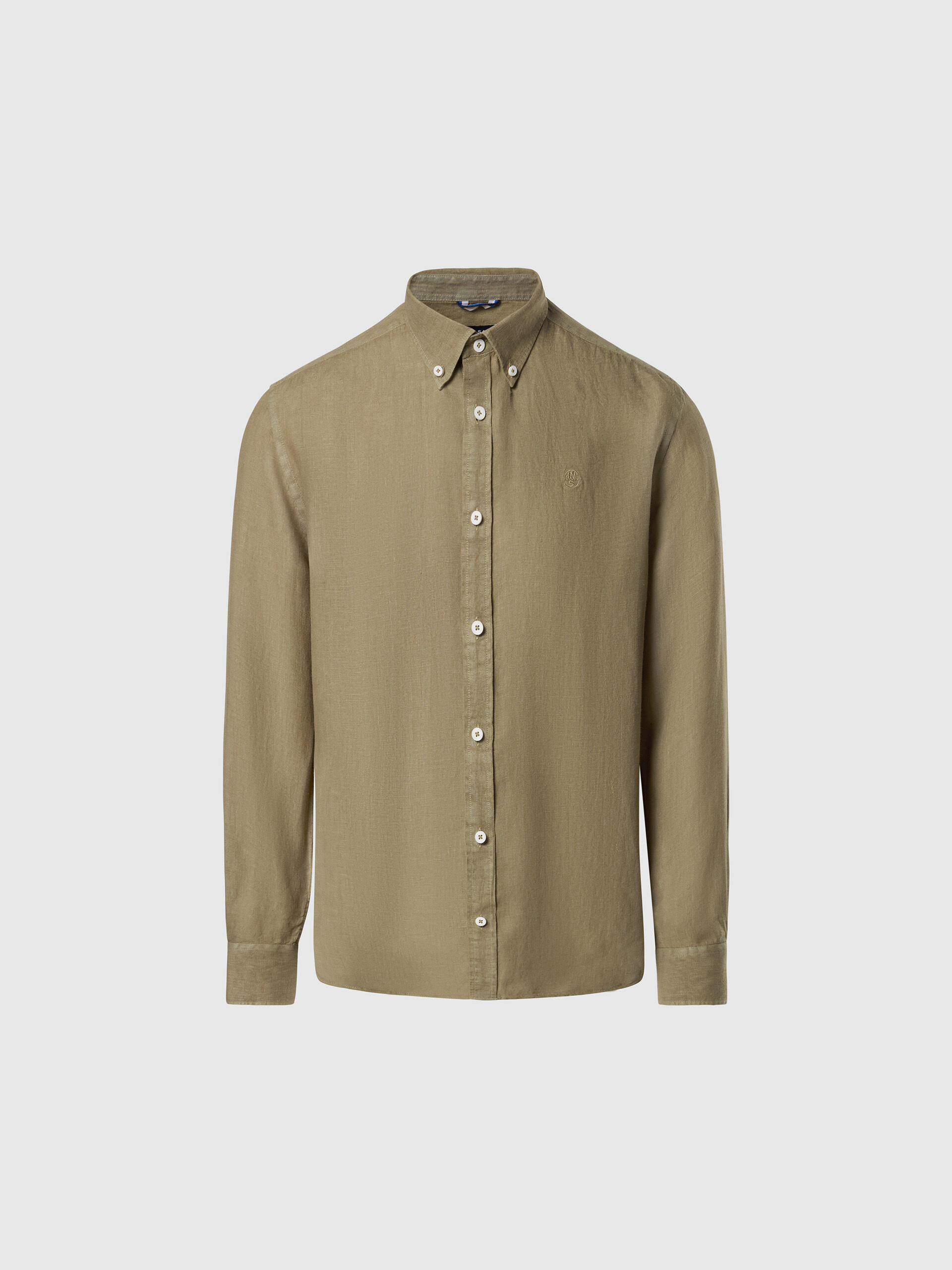 Camisa de lino con botones corozo para hombre 3/3