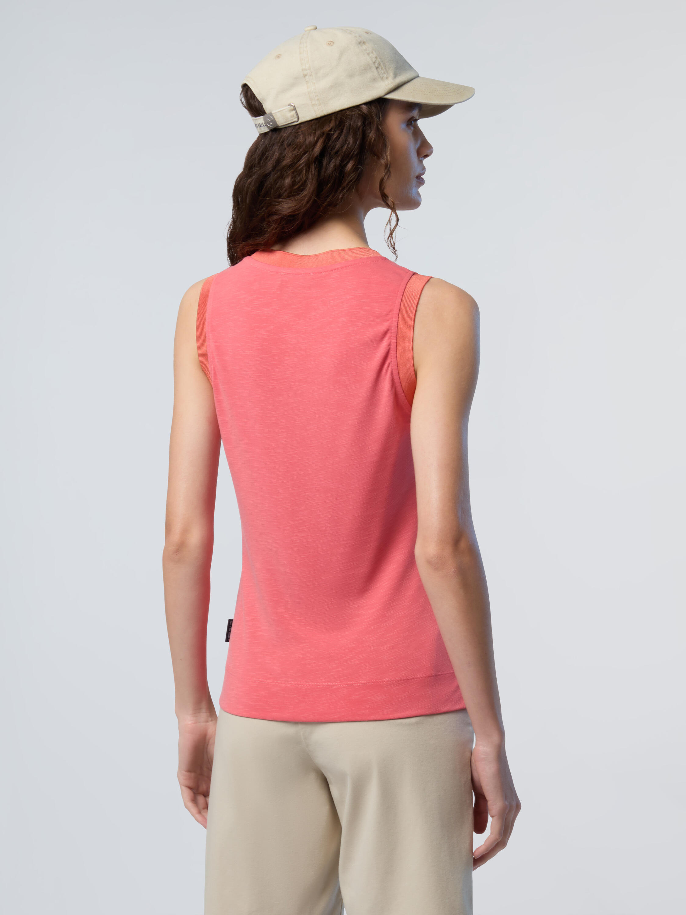 Camiseta de tirantes Jersey flameado para mujer 2/3