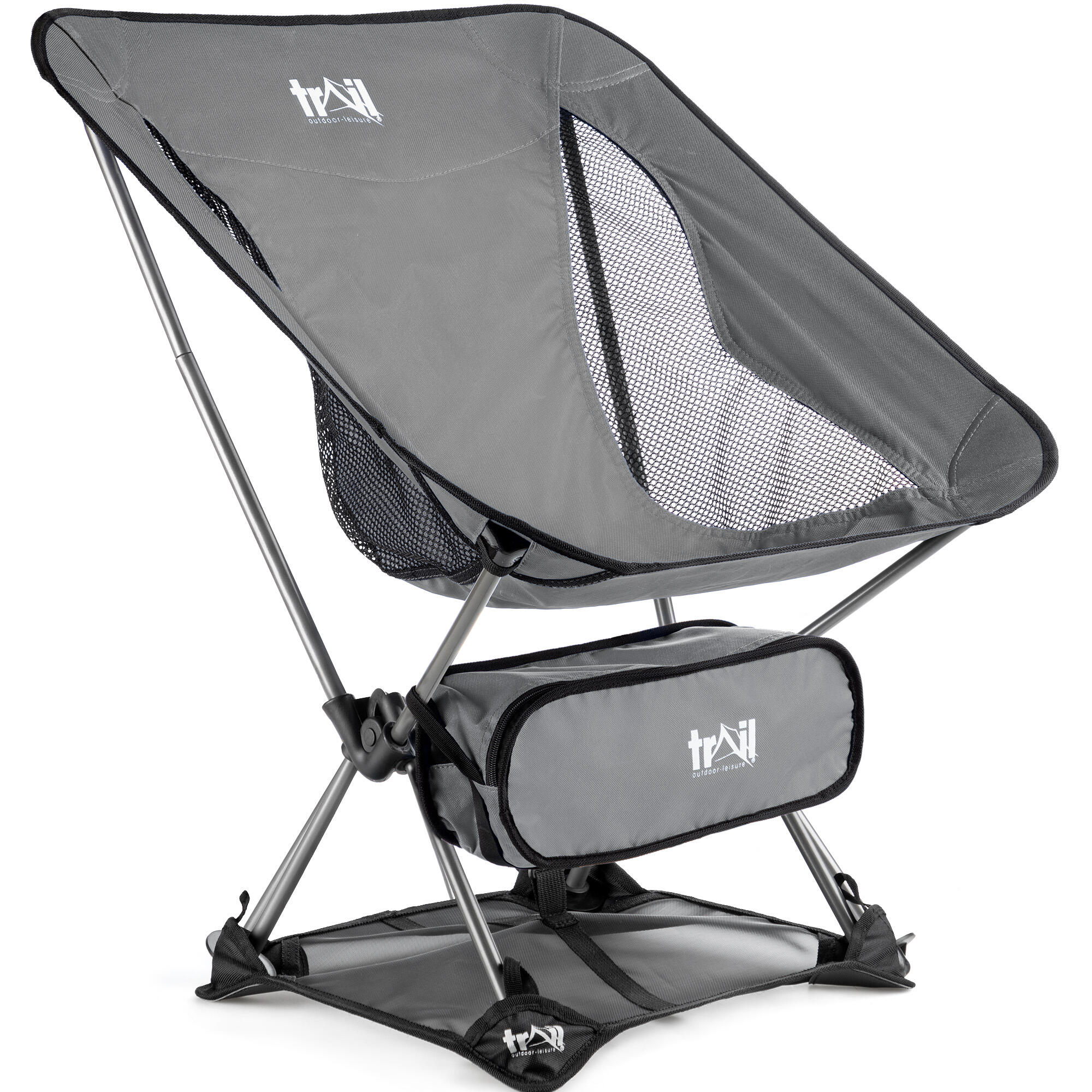 TRAIL OUTDOOR LEISURE Folding Camping Chair Lightweight Portable Outdoor Garden Beach Seat Trail