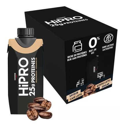 Danone HiPRO Eiwitshake – Koffie / Café Latte – 25g Proteïne – 8 x 330ml