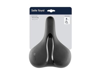 Selle royal rio relaxed breed fietszadel - unisex zadel - zwart