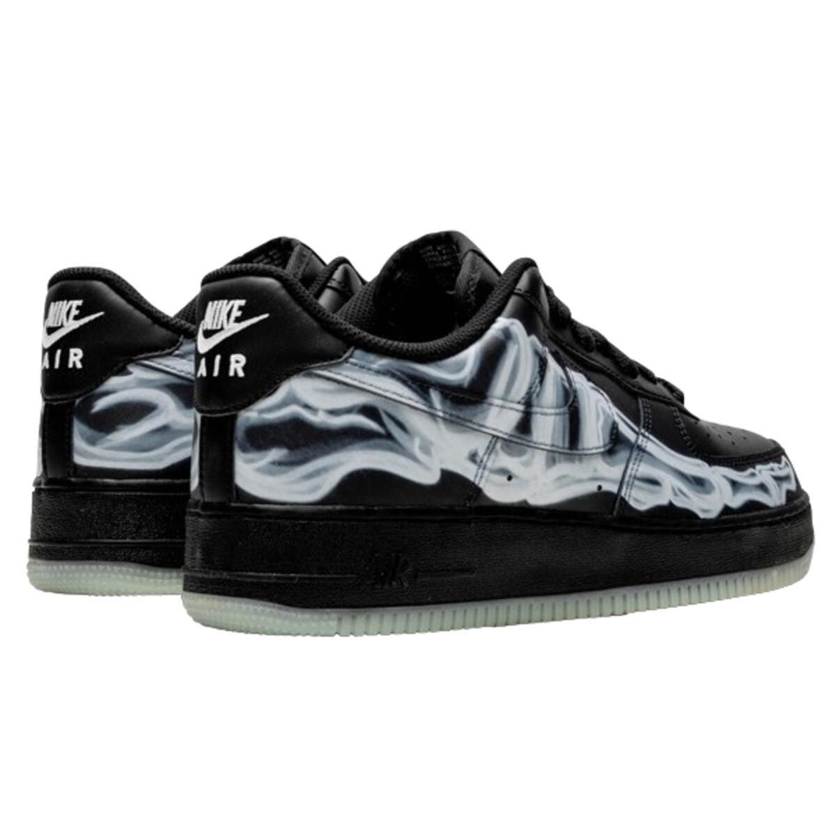 Chaussures  Air Force 1 Low Black Skeleton Halloween 2019 3/4