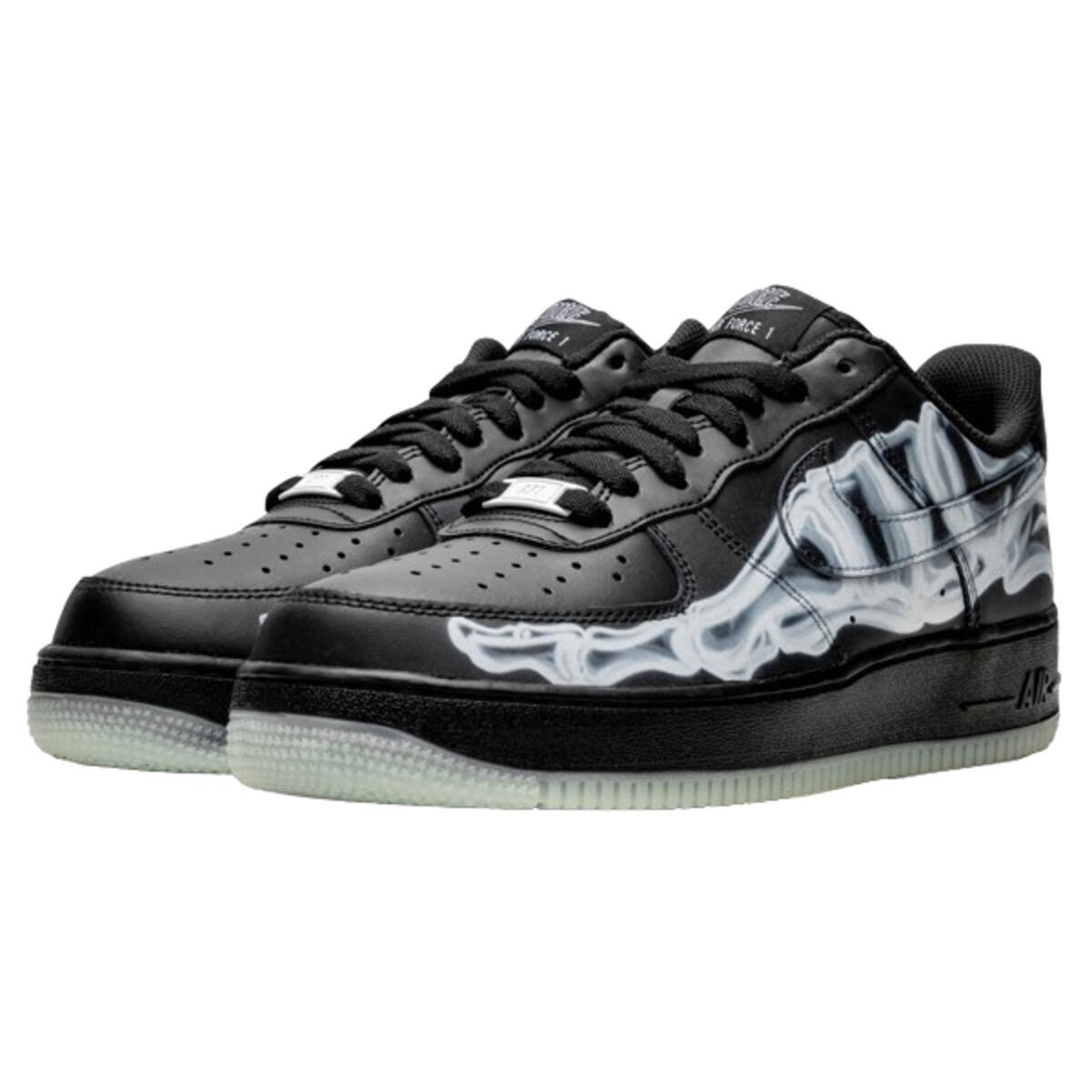 Chaussures  Air Force 1 Low Black Skeleton Halloween 2019 2/4