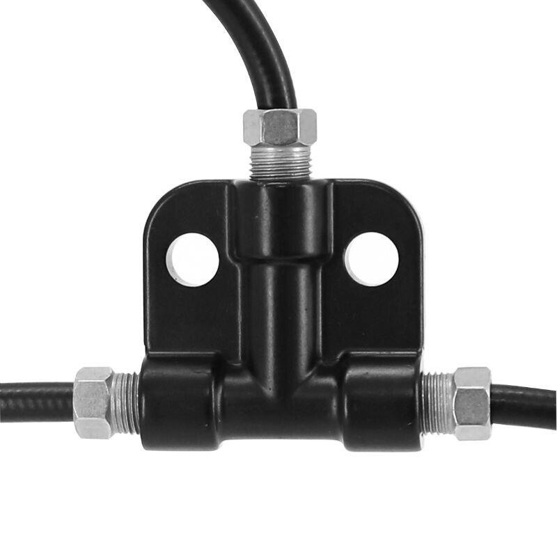 DYISLAND E-Bike Hydraulische schijfremset 4-zuigers/2-zuigers, 2-PIN/3-PIN Pre-Bled met minerale olieremset set voor en achter sets, met 2 stuks 180 mm 2,3 mm dikke rotoren(Rood/2Pin/2-Zuiger/Achter