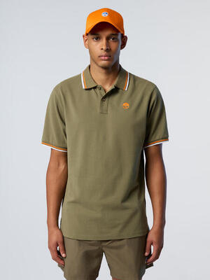 Poloshirt met gestreepte boorden voor heren