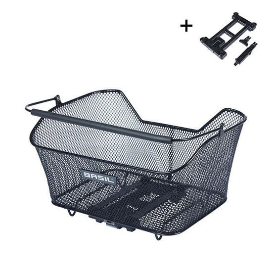 Panier arrière vélo base avec plaque mik 2.0 Basil
