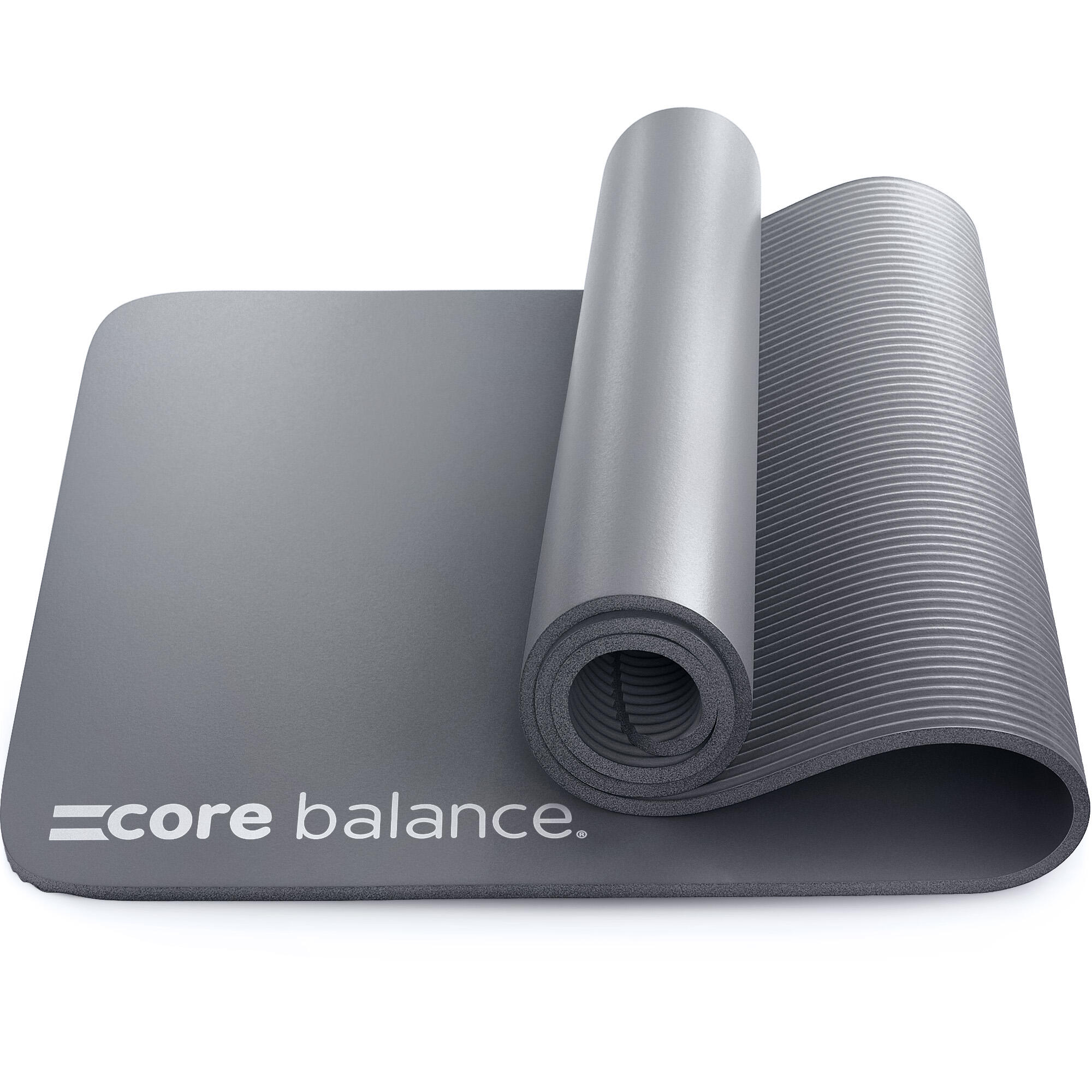 CORE BALANCE Yoga Pilates Mat 10mm Thick Foam Exercise Gym Fitness Carry Strap Core Balance
