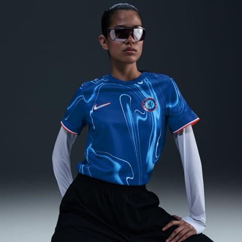 Top Nike Donna Cfc W Nk Df Stad Jsy Ss Hm, Blu Rush/Arancione Squadra/Bianco 5/6