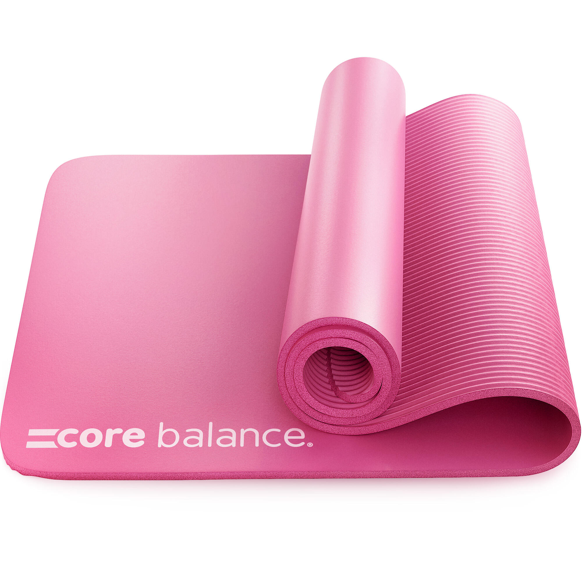 CORE BALANCE Yoga Pilates Mat 10mm Thick Foam Exercise Gym Fitness Carry Strap Core Balance