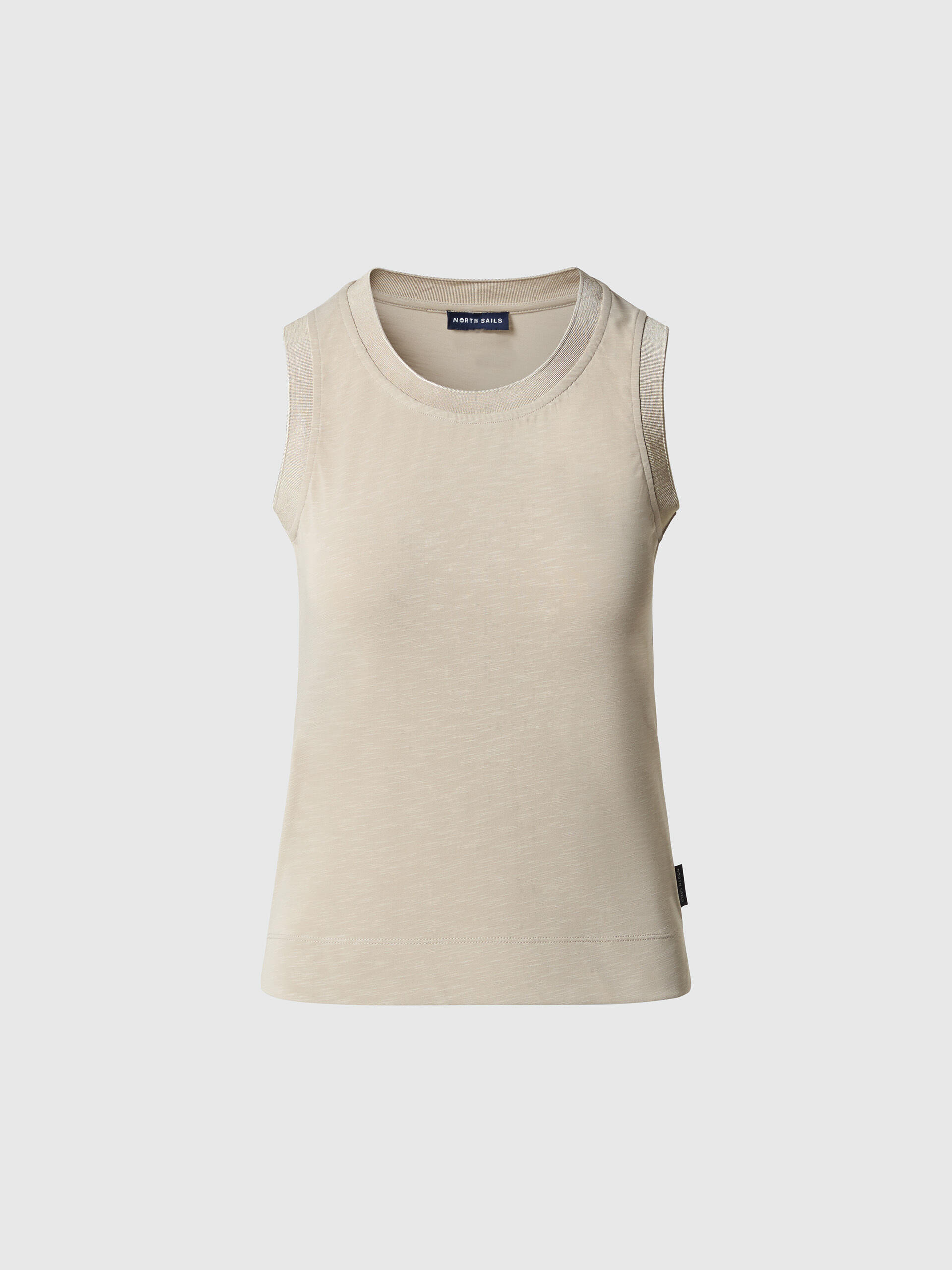 Camiseta de tirantes Jersey flameado para mujer 3/7