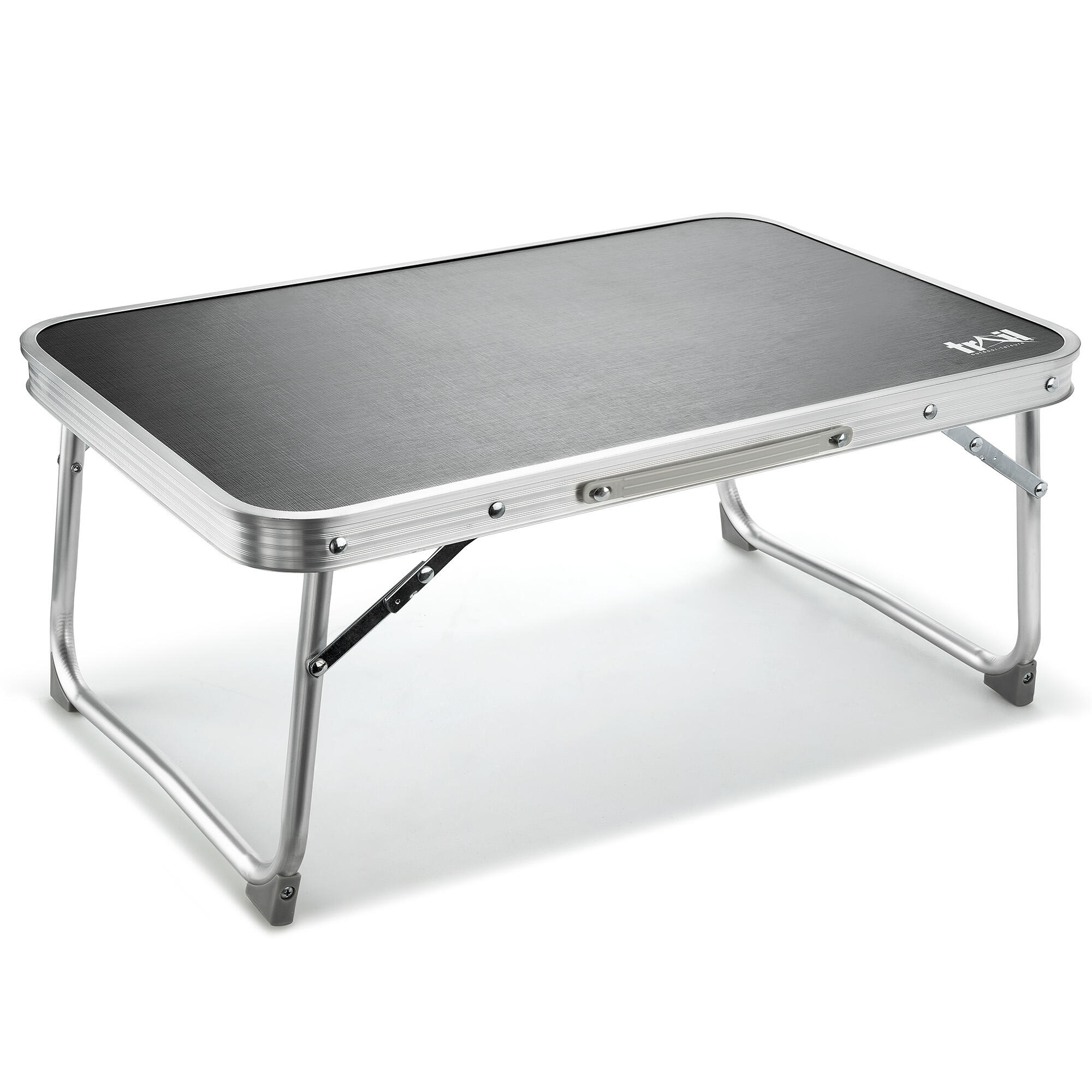 Folding Camping Table Lightweight Aluminium Frame W60cm x D40cm x H26cm Trail 1/7