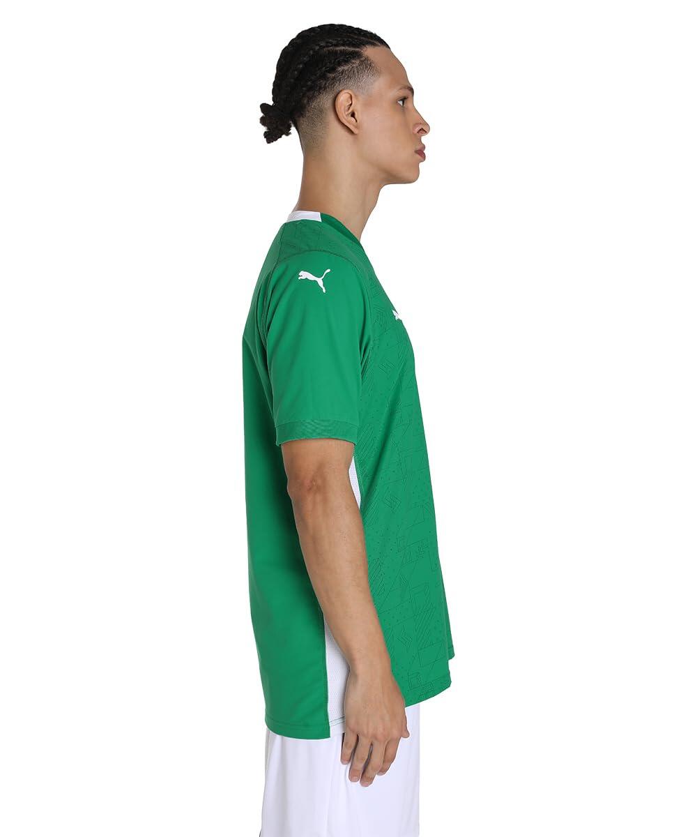 Maglietta Uomo PUMA Teamcup in Verde Peperoncino, Taglia L 3/8