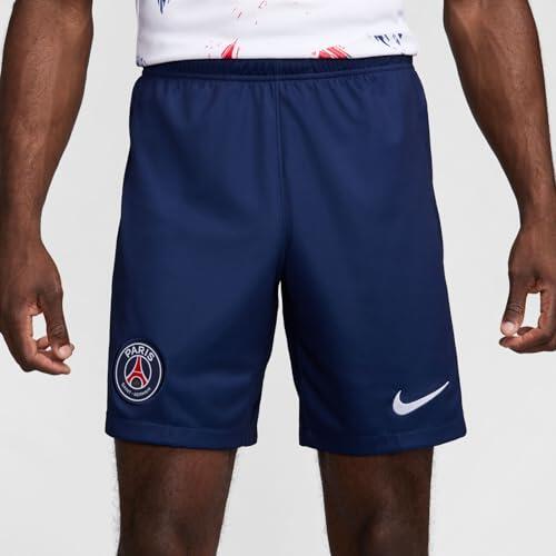 Pantaloncini Sportivi Nike PSG per Uomo, Blu Notte/Bianco, Taglia S 3/5
