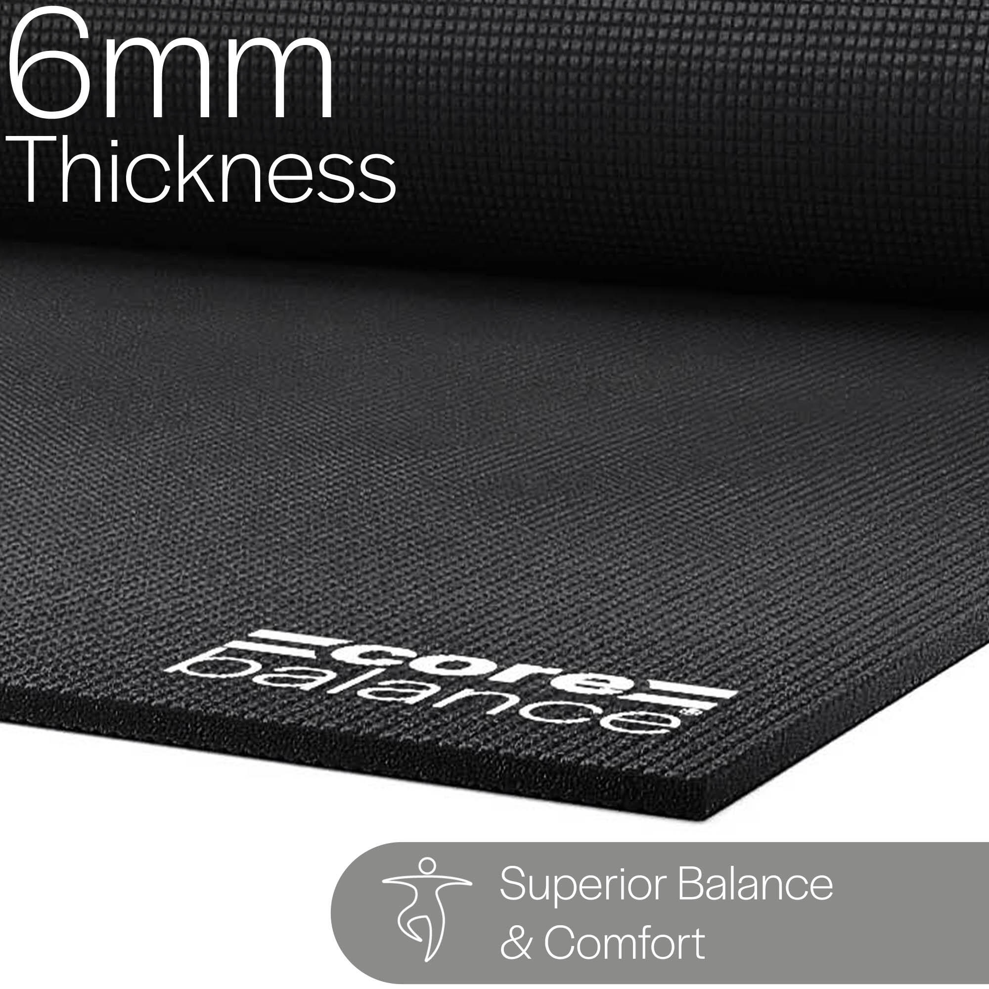 Yoga Exercise Mat Foam 6mm Non Slip Pilates Gym Fitness Roll Up