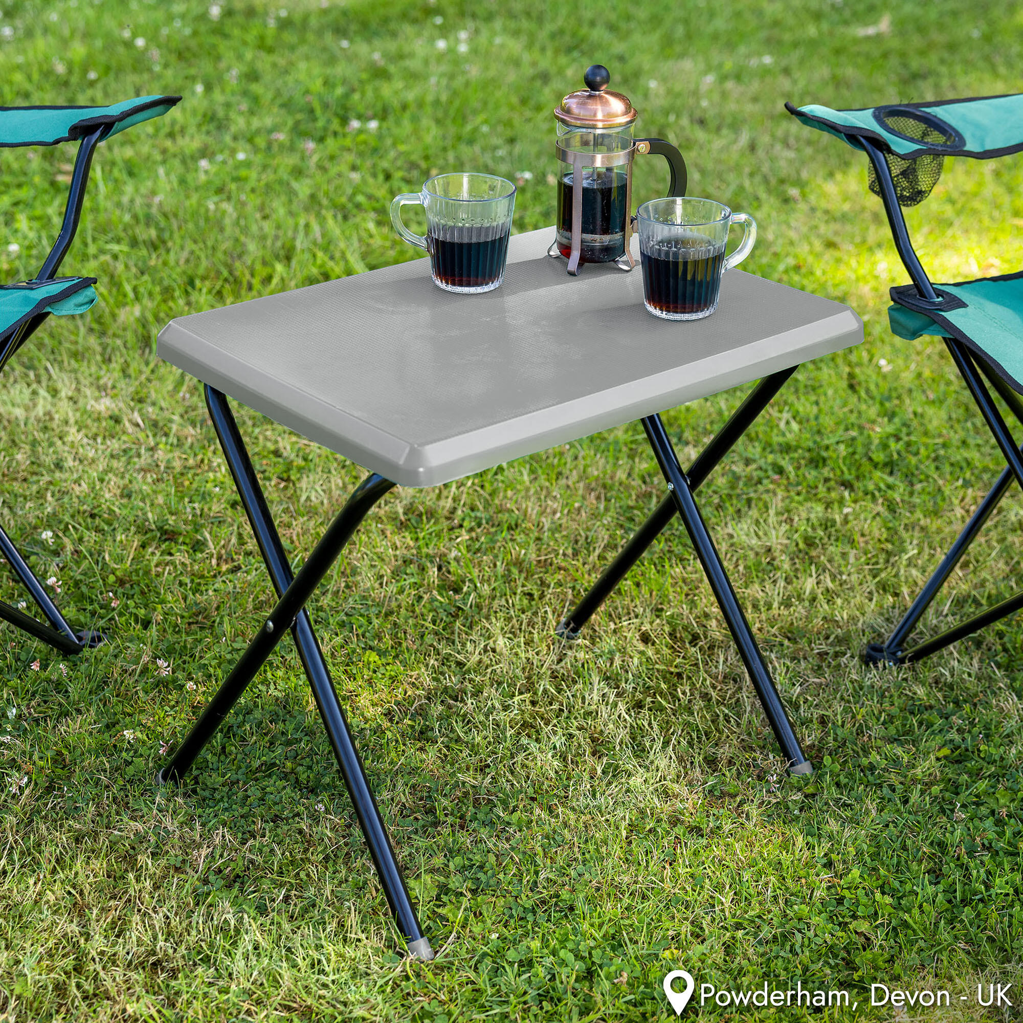 Folding Camping Table Small Lightweight Portable Outdoor Picnic Aluminium Legs 2/7