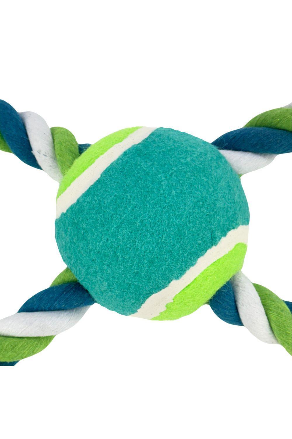 Let's Play Tennis Ball Figure 8 Dog Toy 3/4