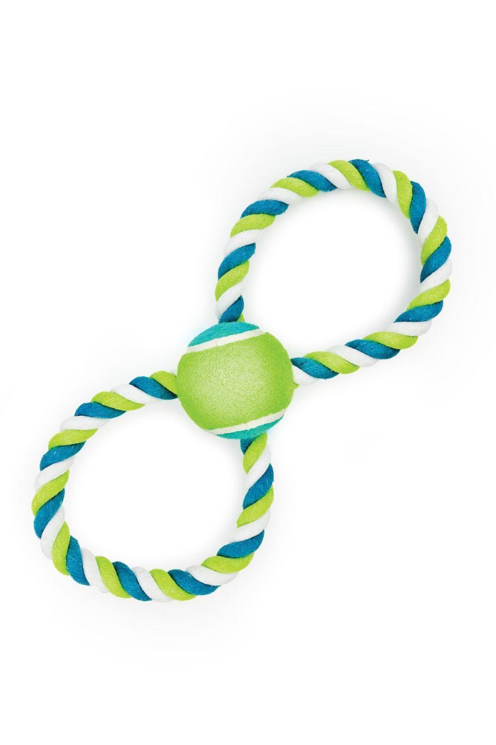 Let's Play Tennis Ball Figure 8 Dog Toy 1/4