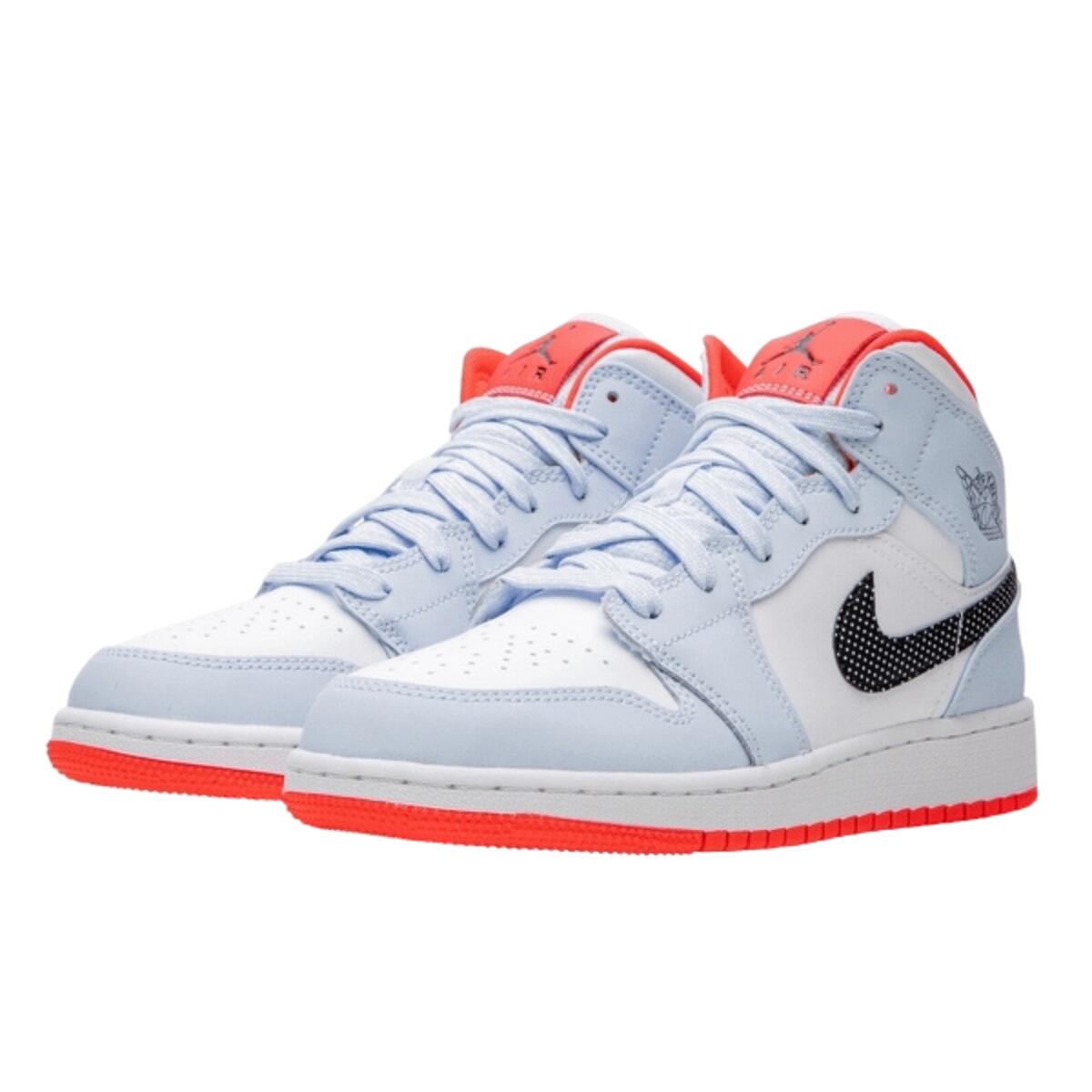 Tenis  1 Mid Half Blue Polka Dot Swoosh 2/4