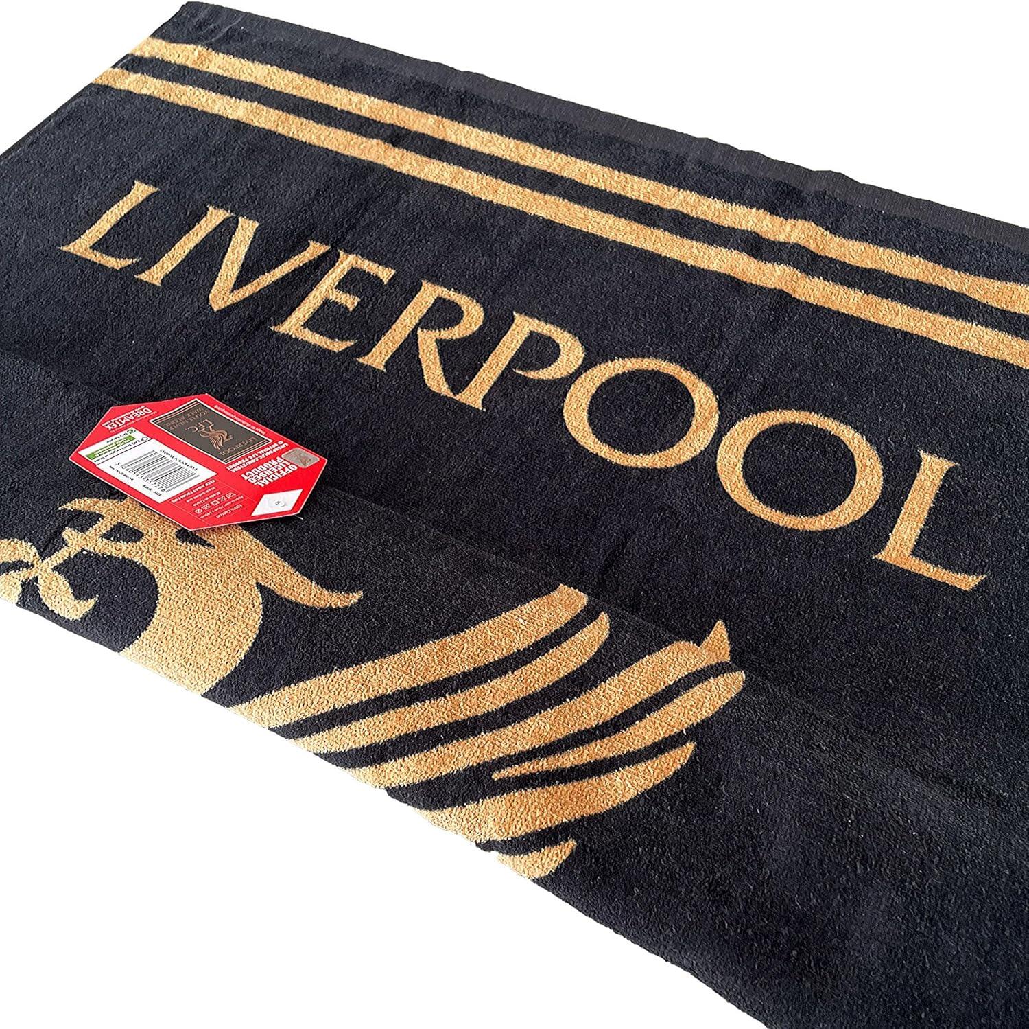 Liverpool Football Crest Beach Towel 100% Cotton LFC Bath Swim Towel Liverpool G 3/4