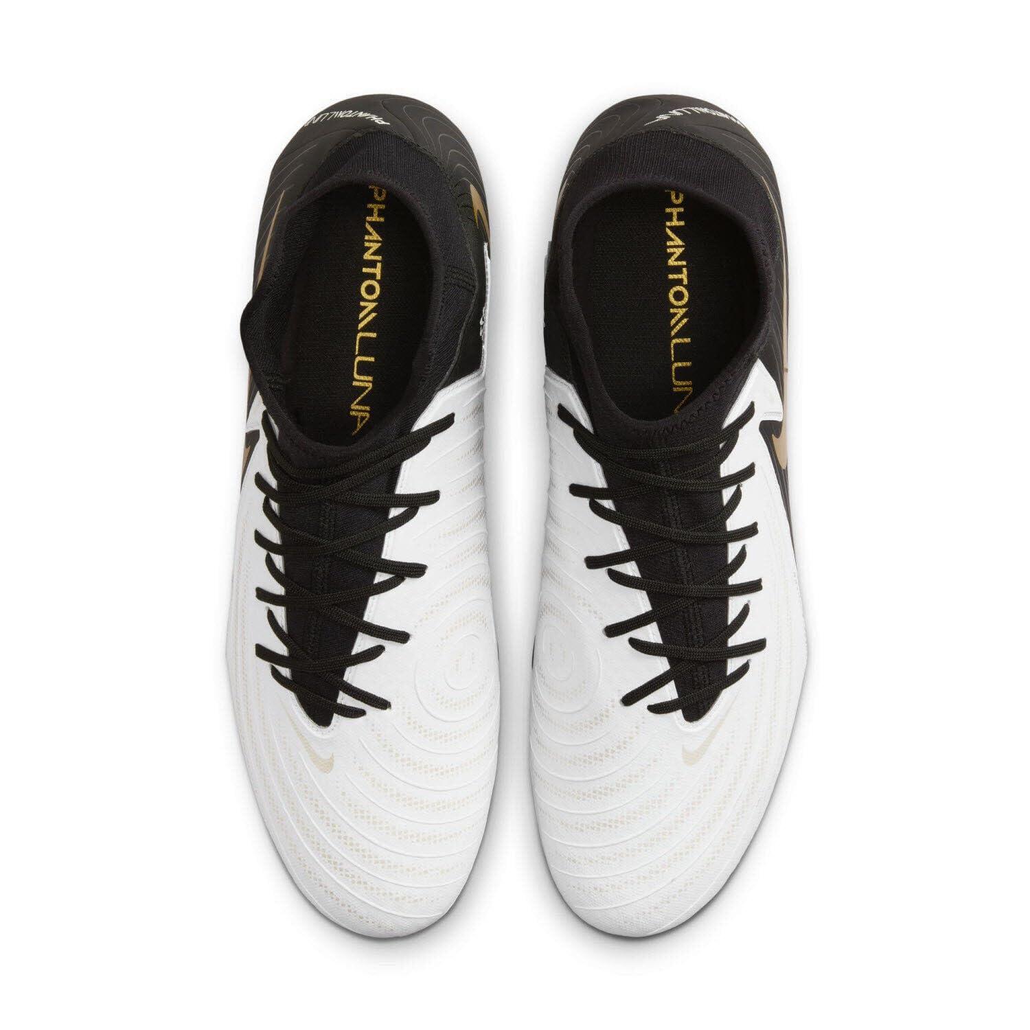 Nike Phantom Luna II Academy, chaussures de football pour hommes, Blanc/Noir 4/6