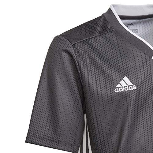 Maglia Adidas Tiro 19 per Bambini - Grigio/Bianco, 13-14 Anni 5/6