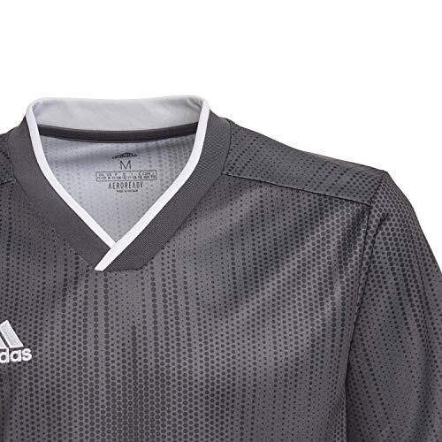 Maglia Adidas Tiro 19 per Bambini - Grigio/Bianco, 13-14 Anni 4/6