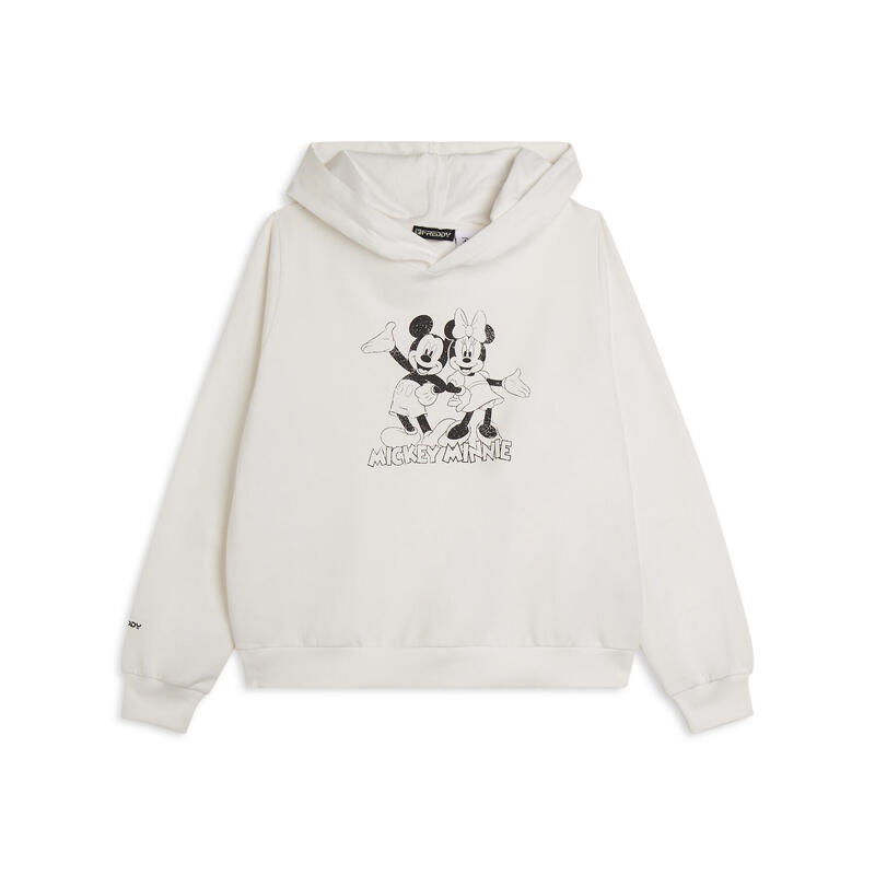 Sweat-shirt à capuche coupe confortable Mickey et Minnie