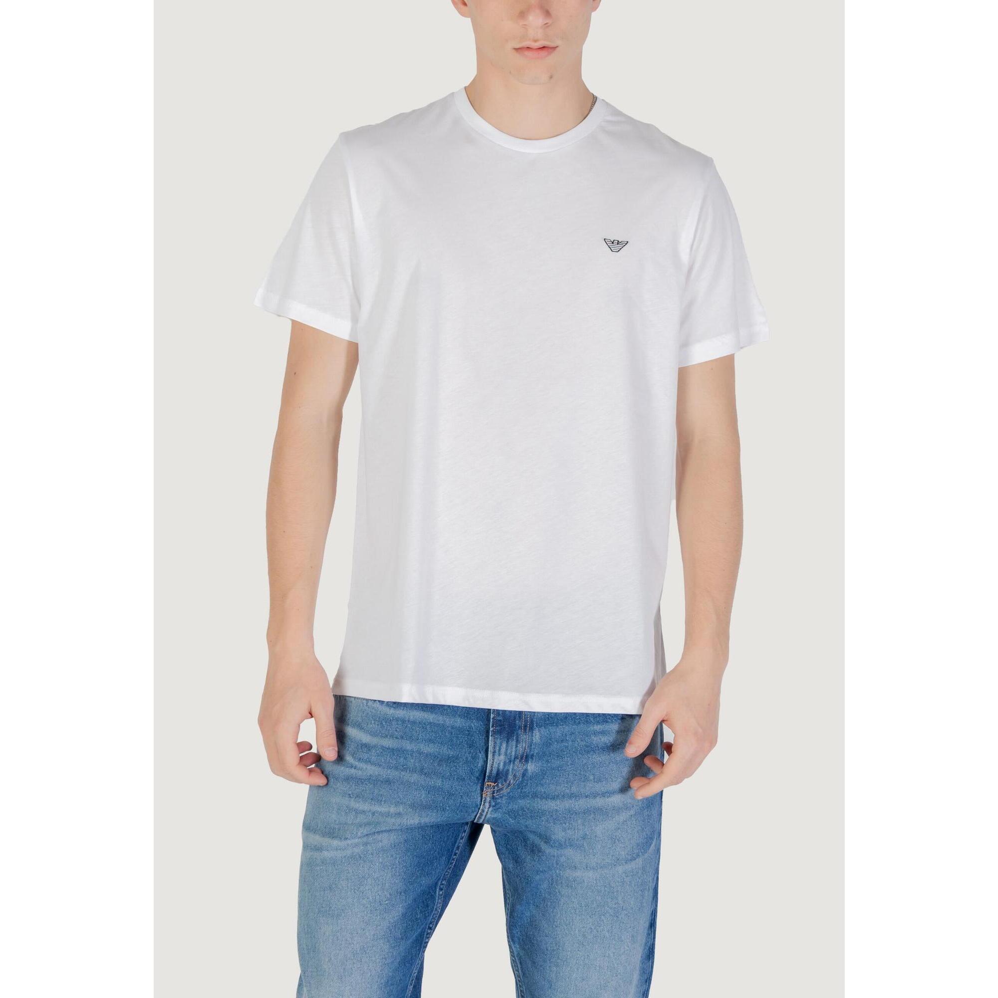 Emporio Armani Connected - T-shirt Crop Top Swimwear Homme Blanc - T-shirt Crop Top - Blanc - Decathlon