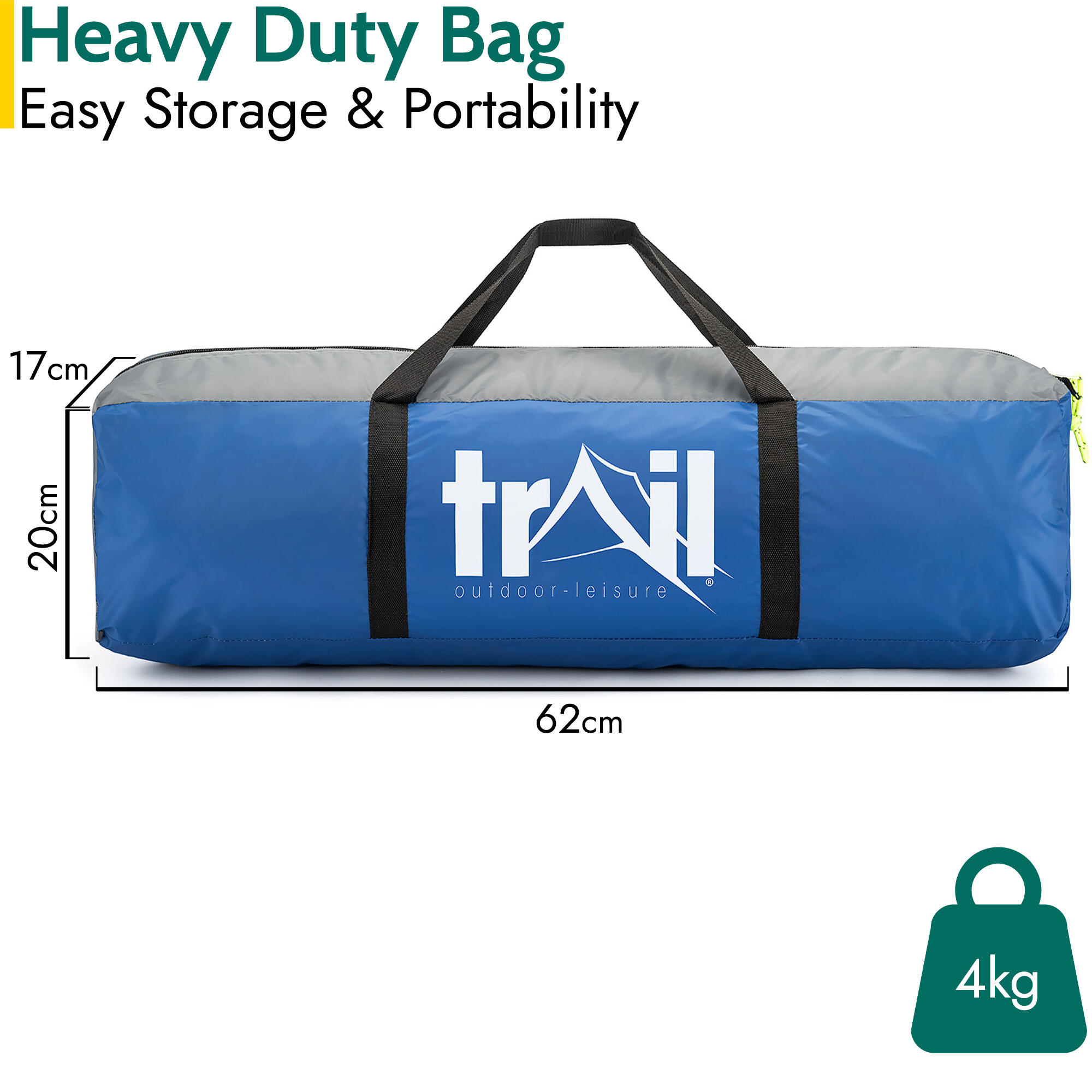 Bracken 4 Man Tent With Porch Waterproof at 3000mm HH Camping Festival Trail 5/7