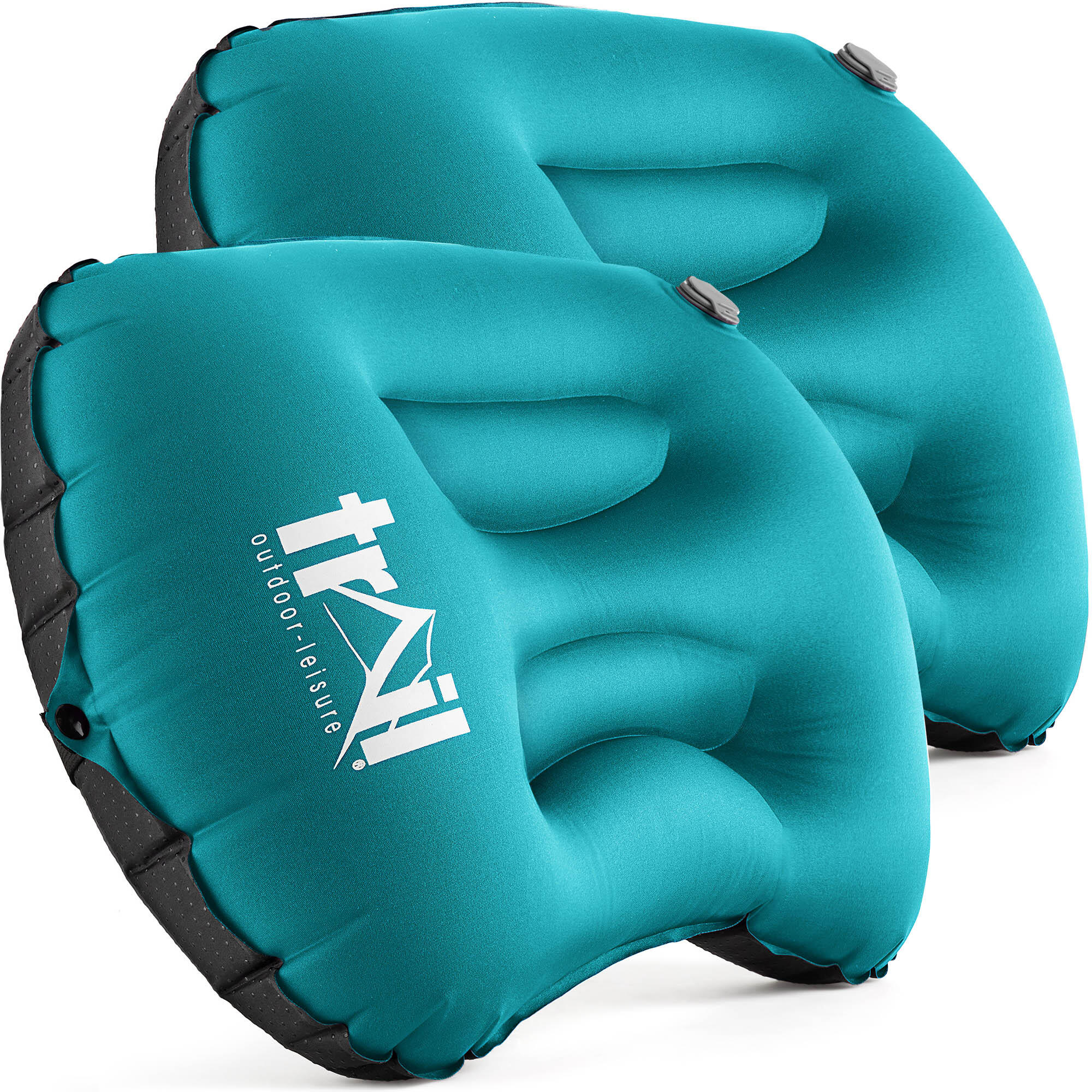 TRAIL OUTDOOR LEISURE Inflatable Camping Pillow Large Travel Cushion Back Neck Support (2 Pack) Trail