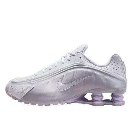Zapatillas Shox R4 White Metallic Platinum Barely Grape