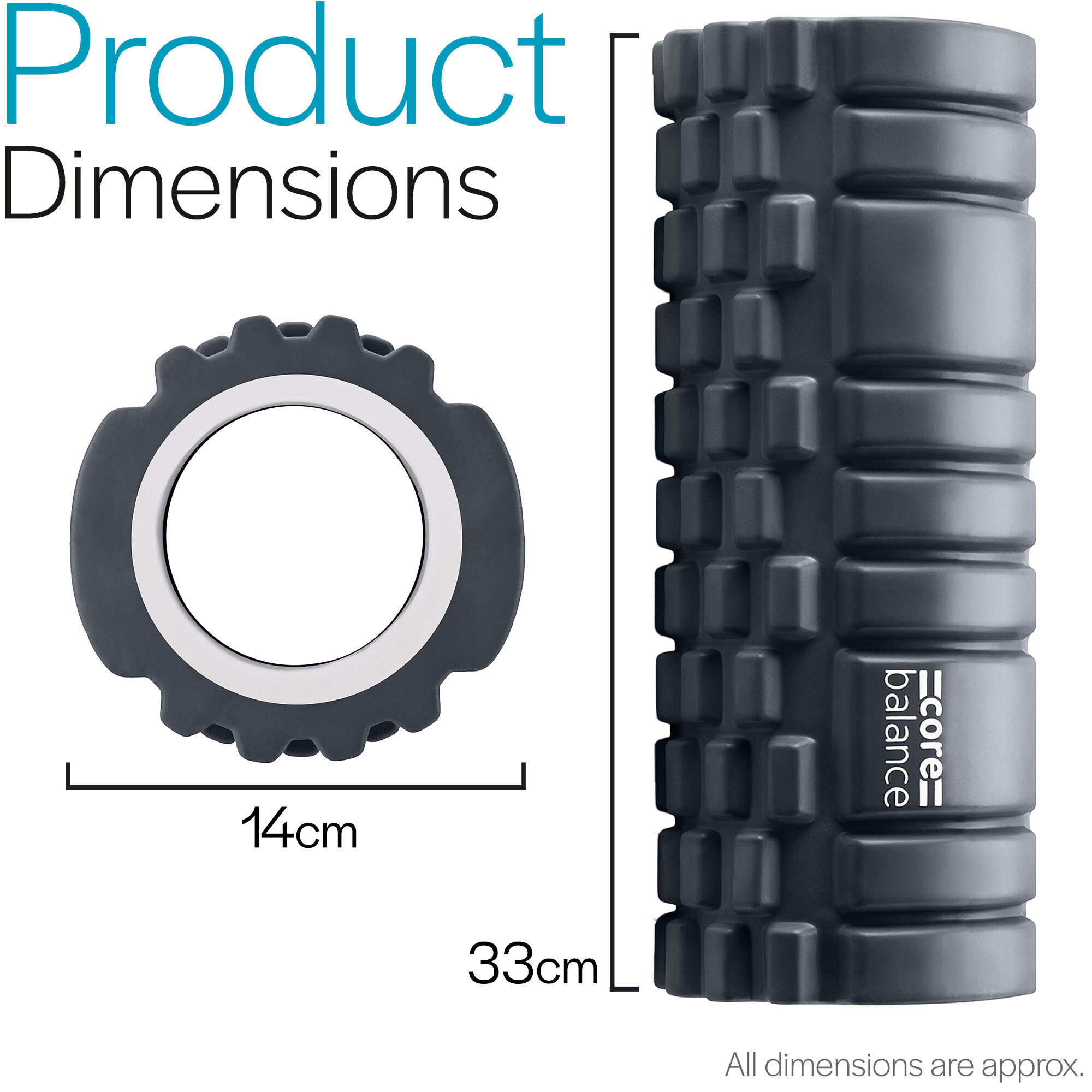 Foam Massage Roller Grid Trigger Target Point Gym Fitness Physio Rehab Exercise 6/7