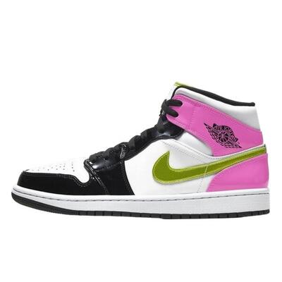 Scarpe 1 Mid White Black Cyber Pink